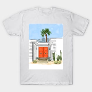 Orange Palm Springs Door T-Shirt